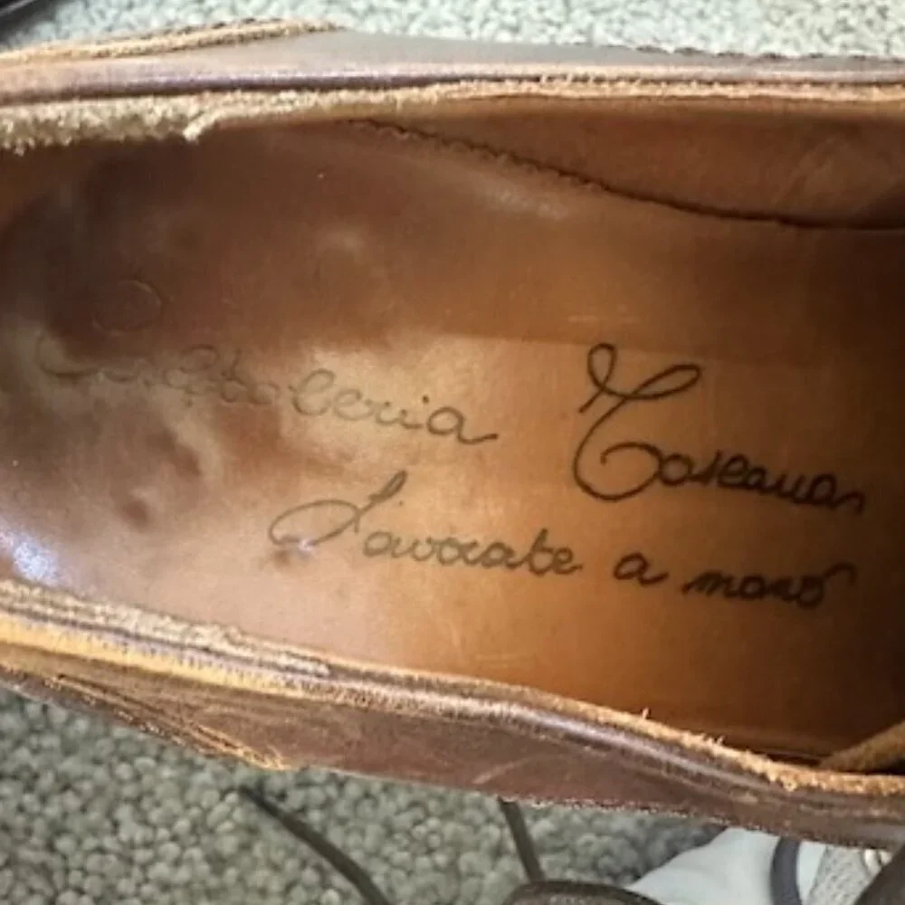 Caldoberia Coseauan Brown Leather Oxfords - Handmade in Italy - Sz. 43 - VGUC